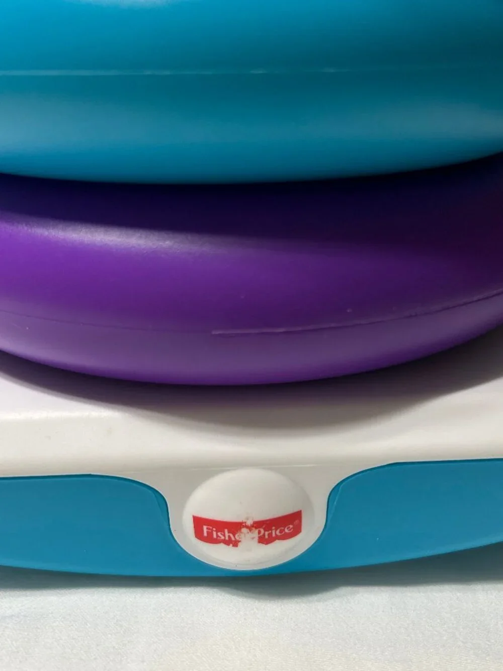 Fisher-Price Giant Bright Rainbow Classic Stacking Ring Toy with Colorful Balls